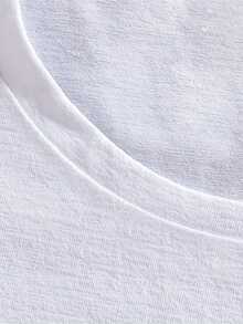 Maglietta Uomo 180g Cotone 100%, Collo Tondo Traspirante, Stampa Cartoon Bici, T-Shirt Manica Corta Assorbente Umidità Per Primavera Ed Estate - White - View 3