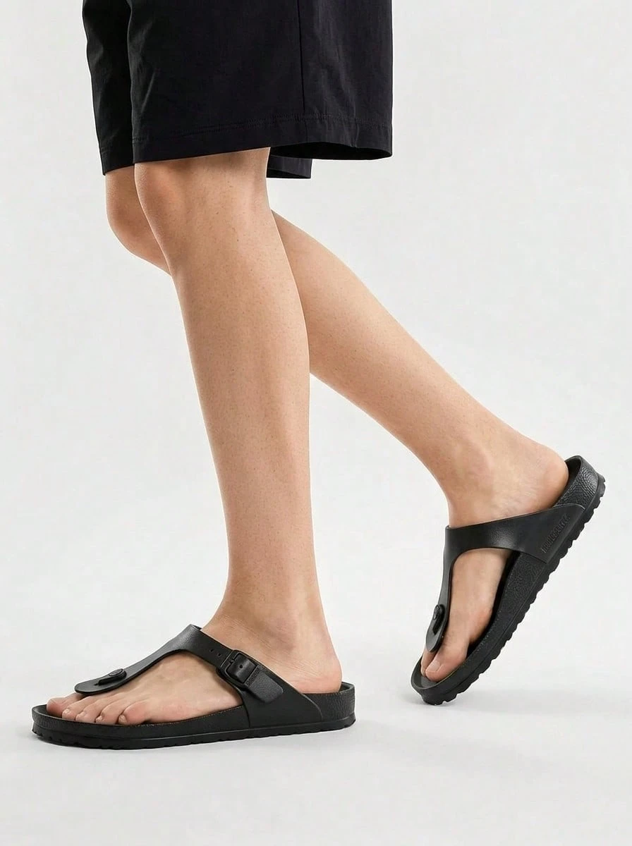 Birkenstock Gizeh Essentials EVA Unisex Sandals Black 128201 - Black - View 1