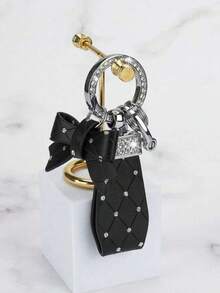 Premium Crystal Bow Keychain, Elegant Girl Car Key Fob Pendant - A - View 4