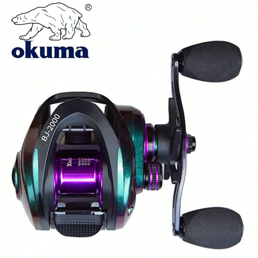 OKUMA High Precision Long Cast Explosion-Proof Colorful Water Drop Reel With Line Unloading Alarm Bait Fishing Reel - Multicolor - View 1
