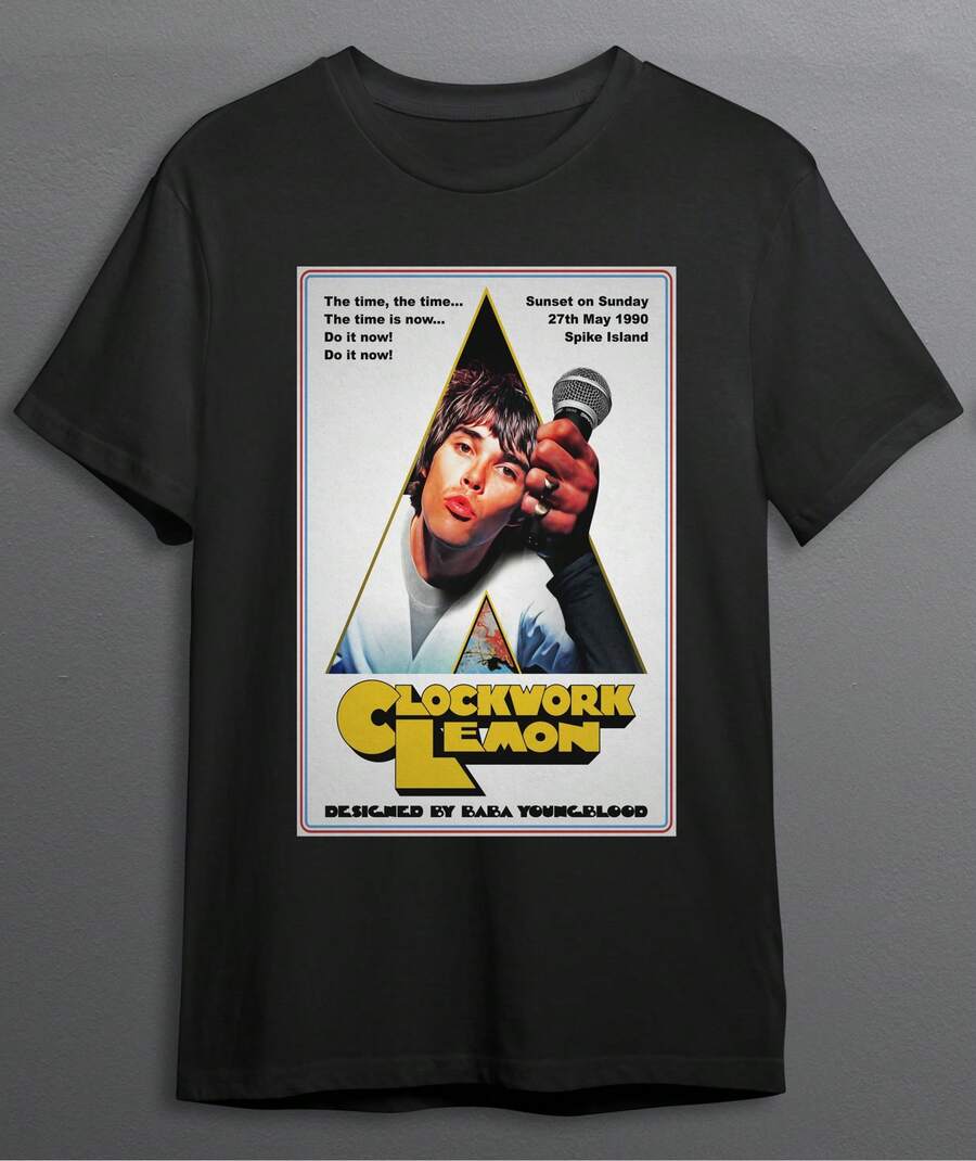 Unisex Pure Cotton T-Shirt A Clockwork Lemon - T Shirt, Soft Cotton, Festival & Daily Wear - Black - View 1