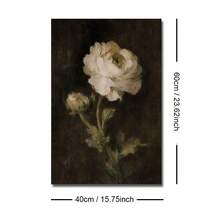 1 pieza Póster de lienzo enmarcado/sin enmarcar estilo vintage francés campestre, botánico floral melancólico, rústico, arte de pared de granja de flores de academia oscura, impresión de naturaleza muerta retro, pintura de pergamino para pasillo, entrada, sala de estar, decoración de hogar moderno - A - Ver 11