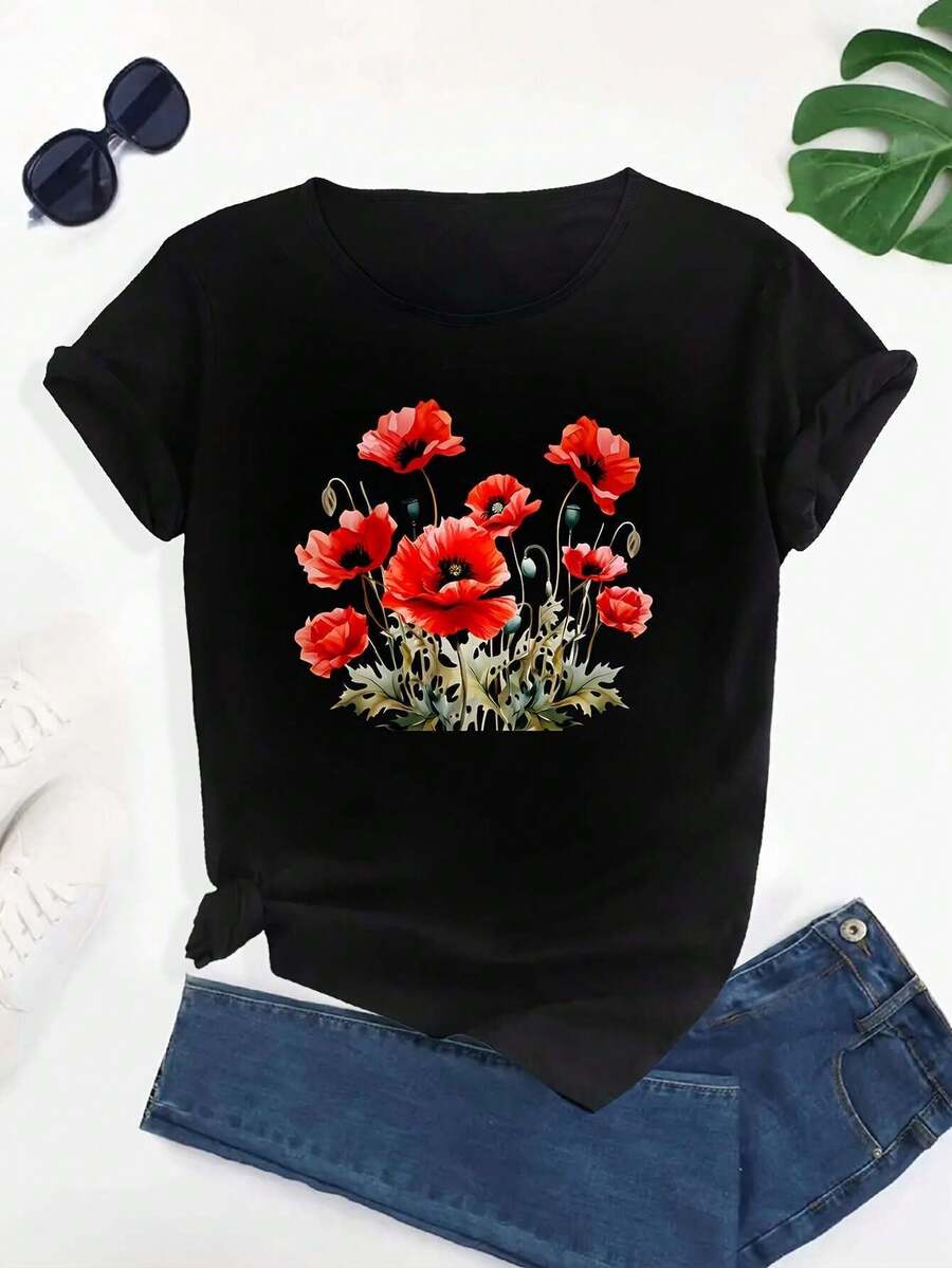 Women T-Shirts - 黑色 - 查看 1