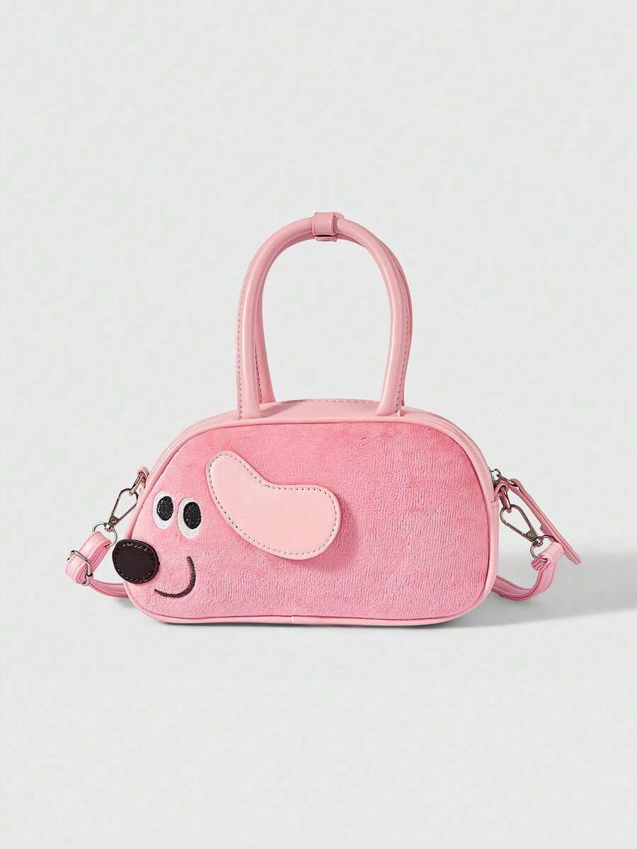 ROMWE Kawaii Bolso de diseño exclusivo con gráfico de caniche - Neón/Fluorescente - Ver 1
