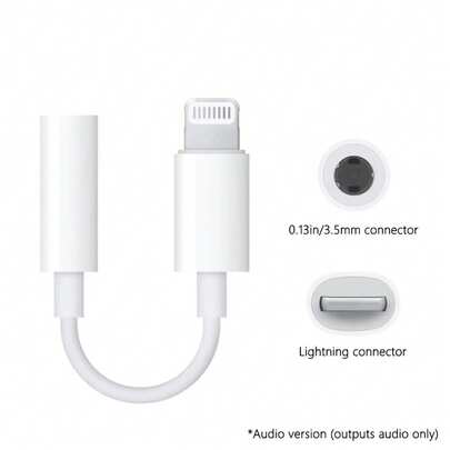 Lightning 轉 3.5mm 耳機插孔音訊轉接頭，相容於 14 Pro Max/14 Pro/14 Plus/14/13/12/11/XS/XR/8/7/6 系列耳機音訊轉接頭