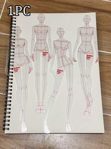 1pc Fashion Ruler Fashion Line Drawing Human Body Dynamic Template, Used For Clothing Design, Human Figure Design Template Set, Sewing Accessories - Multicolor - View 1