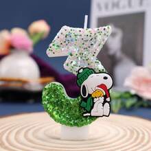 Number Birthday Candles 0-9, Green Glitter Cake Topper, Cute Cartoon Decorative Candles, Birthday Party Supplies, Children And Adult Anniversary Celebration Decoration - 1pc - View 16
