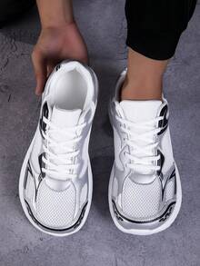 Men's Wide Toe Box Wide Footbed Loose Fit Athletic Shoes, Plus Size 46, Lightweight Soft Sole Travel Shoes, Comfortable Running Shoes For Wide Feet And High Instep - Multicolor - View 4
