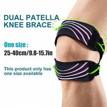 1pc Patellar Tendon Support Strap, Adjustable Knee Brace For Running, Basketball, Tennis, Gym - Multicolor - View 3