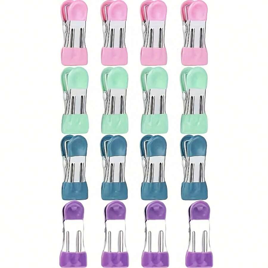 Bag Clip, Food Clip, Heavy-Duty Metal Food Clip For Food Items, Kitchen Clip For Bagged Food, Clip For Photo Folders - 4 Items - View 1