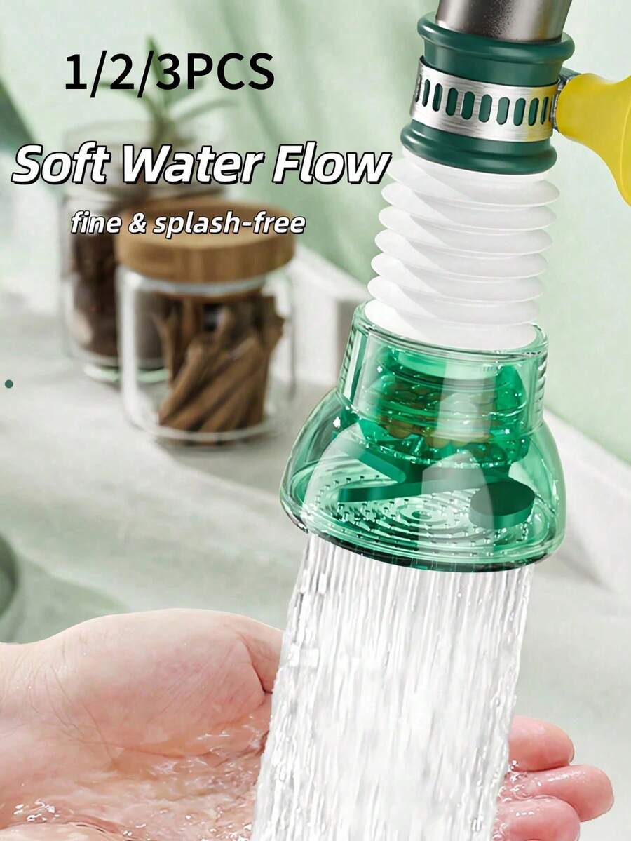 1/2/3入 新款 2模式廚房水龍頭噴頭過濾器 360°旋轉防濺水龍頭起泡器 廚房水槽水龍頭節水噴嘴 - 彩色 - 查看 1