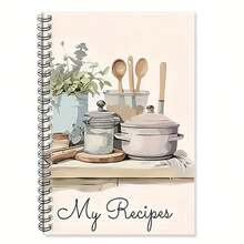 1pc Spiral Bound Recipe Book, Lined Pages, 50 Thick Pages, Suitable For Cooking Enthusiasts, Global Recipes, Convenient Page Turning And Note Taking - I - View 3