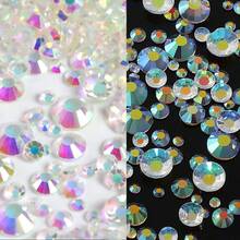 YONGNING SS4-20 1300pcs Mixed Size Crystal Non-Hotmelt Transparent Glass Rhinestones Flat Back Decorative Pieces DIY Nail Art 3D For Shoes, Clothing, Hats And Other Daily Items - Mixed Size - View 37