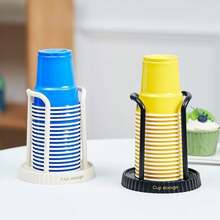 Multifunctional Cup Holder, Disposable Paper Cup Storage Rack, Plastic Cup Holder, Plastic Paper Cup Dispenser, Durable Countertop Paper Cup Dispenser, Suitable For Home, Office, Spa, Bar, Cafe - Simple - View 8