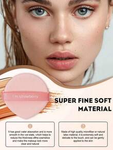 Mixed Color Makeup Puff, Daily Casual Cosmetic Accessory - Pink - View 2
