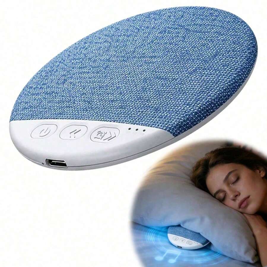 1pc Ultra-Thin Bluetooth Pillow Speaker With Built-In White Noise For Sleep Aid And Timer Function, Invisible Stereo Bass Sleep Headphones, Suitable For Adults, Light Sleepers And Travel