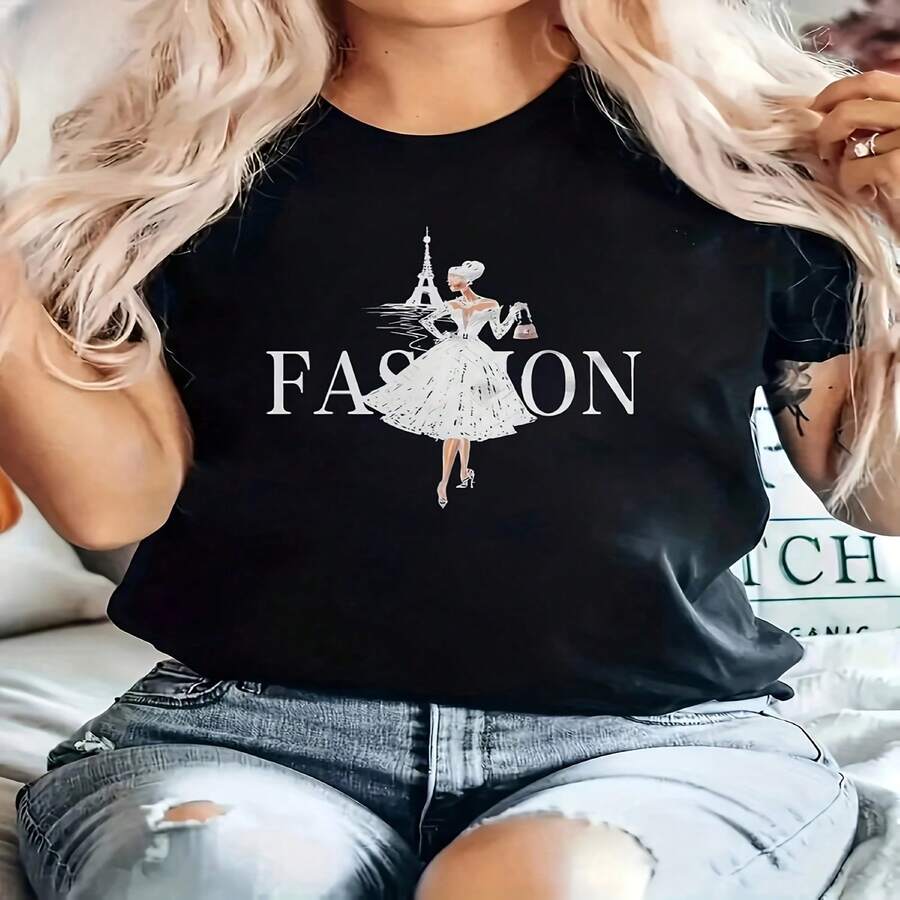 Women T-Shirts - Black 56 - View 1
