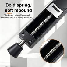 1pc Black Heavy Duty Invisible Door Stopper - Foot Pedal Spring Mechanism | Zinc Alloy Construction | Easy To Position And Install | Suitable For Living Room, Bedroom, Office, Apartment And Hotel | Wall Protection | Stylish Design | Durable - Large Black - View 12