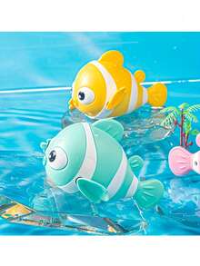 洗澡玩具套裝，適合1-3歲嬰兒，適用於浴缸、淋浴、海灘，適合1-6歲幼兒，男孩女孩浮動發條玩具，兒童游泳池玩具，新生兒遊戲，浴缸玩具，聖誕禮物 - 彩色 - 查看 4