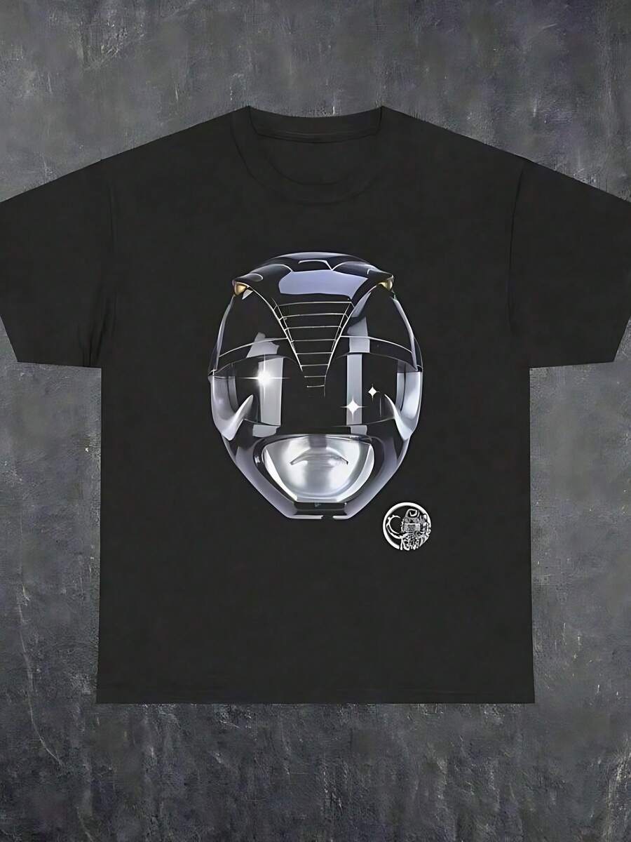 Comfortable Black Power Ranger MMPR T-Shirt - 黑色 - 查看 1