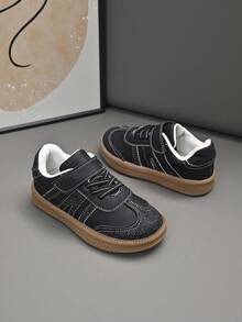 Zapatos deportivos casuales retro versátiles para niños, diseño de estilo clásico de zapatillas alemanas - Negro - Ver 3