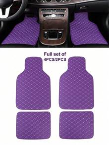 4pcs/2pcs Universal Car Floor Mats Set - Waterproof & Anti-Slip, Fit For Sedan, SUV, Truck | Strong Protection | Easy To Clean (Covers Front & Rear Seats) - Type B - View 2