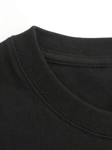 Urban Style [Compass Print T-Shirt] Br - Black - View 3