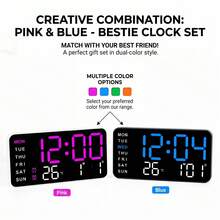 A Stylish And Elegant LED Digital Alarm Clock With Subtle Lighting. Features Include Temperature, Date, And Day Of The Week Display. Ideal For Home Decor And Desk Aesthetics. Powered By Both USB And 3*AAA Batteries (Not Included). - Upgraded Version - View 9