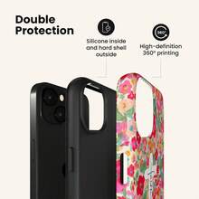 VESPOP Funda de teléfono a prueba de golpes de doble capa Y2K, diseño brillante, colores vibrantes, compatible con iPhone 17/16/15/14/13 Pro Max, Galaxy S26/S25/S24 Ultra, Pixel 10/9/8 Pro - Color mixto 1 - Ver 5