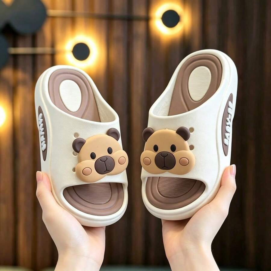 Vicvait Kids Cartoon Cute Indoor Slippers, Summer Casual Home Slippers For Boys And Girls