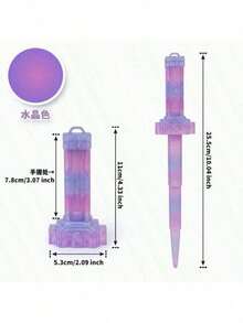 1pc-Rumi Roleplay Sword, New Resin Detachable Design Long Sword, Cosplay Prop Sword, Plastic Sword Ornament, Perfect Gift, Birthday Gift, Gift, Party Gathering Decoration, Non-Harmful Resin Sword, Costume Prop Accessories - Multicolor - View 12