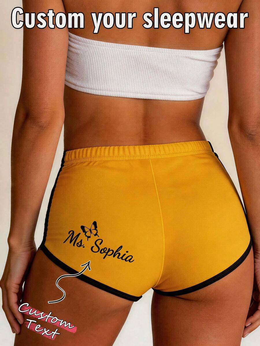 Customizable Women's Home Shorts - Customizable Shorts, Can Be Given As A Personalized Gift To Wife, Family, Friends Or Best Friends - Multicolor - View 1