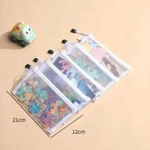 5pcs/1pc Mesh Storage Bags (L/M/S) Sorting & Organizing Mesh Bag Large Capacity Handmade Small Items Set Transparent Mesh File Folder Bag Mesh Zipper File Folder Bag A4 A5 A6 Pencil Bag Receipt Office File Makeup Bag Storage Bag,Boho Vibes,Back To School - Multicolor - View 13