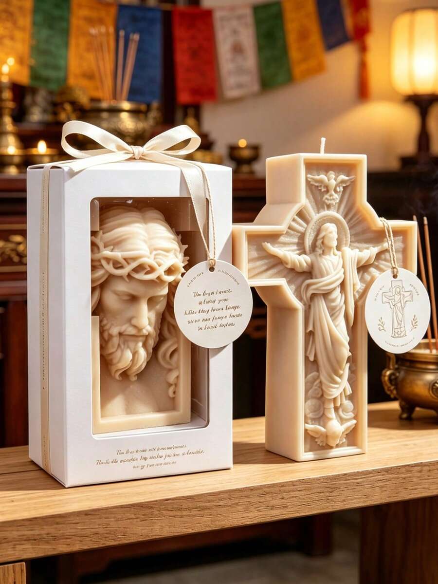 Religious Theme Silicone Mold - Jesus Cross & Holy Icon DIY Handmade Candle Plaster Resin Model - Mold - View 1