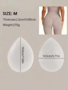 2pcs/Set Women's Sexy Invisible Reusable Silicone Butt Pads, Lift Buttocks Curves From Both Sides, Shape Body, Support Buttocks, Make Buttocks Look Bigger, Suitable For Women Of All Body Types - Clear - View 9