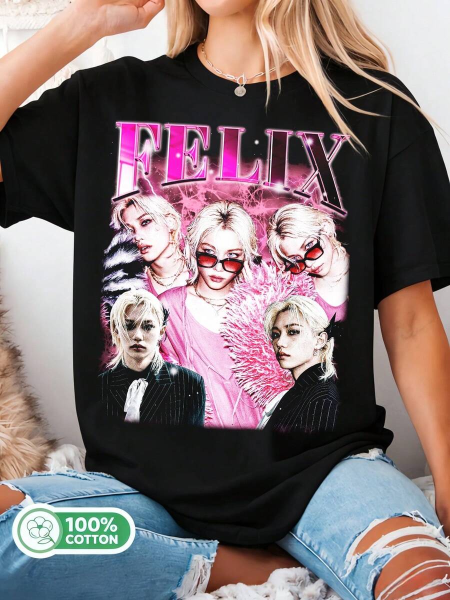 Strays Kids T-Shirt, Strays Kids DO IT Album T-Shirt, Skz It Tape Do It T-Shirt, Skz Karma Album T-Shirt, Strays Kids DOMINATE Tee Tour Shirt - Black - View 1