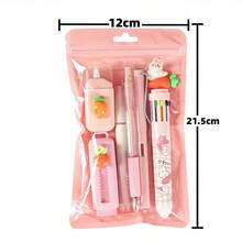 1 Set High-Quality Stationery Set, Practical Student Learning Supplies, Suitable For Educational Institutions, Classrooms, Gifts, Functional And Stylish Set, Meets Various Needs! Perfect For Work And Creative Activities Multi-Functional Stationery Set - Four Colors Available To Brighten Up Office Time, Includes Push-Pull Eraser, Highlighter, Ballpoint Pen And Other Tools, Ideal Stationery Combination For Creative People - Sets - View 4