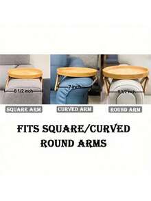 Sofa Arm Tray Couch Arm Clip Table Portable Couch Cup Holder Portable Sofa Armrest Tray For Snacks Drinks Remote Control Coffee - As the Picture - View 7