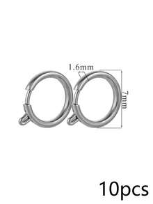 10 Pcs Round Spring Gate Clasps, 304 Stainless Steel 18K Gold Plated Open Jump Rings For DIY Handmade Necklaces, Bracelets And Keychains - Slingshot Buckle - View 14