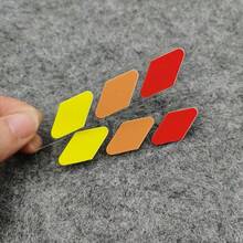 (2pcs) Model Compatible Three-Color Reflective Stickers, White/Light Blue/Dark Blue, B-Pillar Anti-Scratch Film, Easy To Apply, Suitable For Any Model - 2pcs - View 4