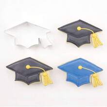 Graduation Cap/Hat/Mortar Board Cutter - 4.38 Inch - - US Tin Plated Steel - inicial - Ver 7