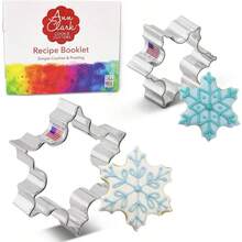 SET DE CORTADOR DE GALLETAS - COPO DE NIEVE - INVIERNO - Dos 2 piezas: 6.4 y 9cm - - Acero Estaado Norteamericano - inicial - Ver 1