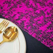 1 Roll Rose Red Gold Foil Table Runner, Durable And Wear-Resistant, Polyester Fiber Material, Artistic And Elegant, Exquisite And Warm, Suitable For Birthday Parties, Class Reunions, Family Gatherings, Holiday Celebrations And Other Occasions For Atmosphere Decoration And Beautification - View 5