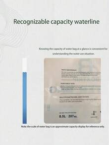 1/2個戶外便攜式可折疊儲水袋，287盎司/8.5公升水容器袋，戶外冷凍瓶露營儲水大容量可折疊水容器，便攜式水瓶，大容量可折疊水箱，可折疊露營飲用水，燒烤必備 - 彩色 - 查看 5