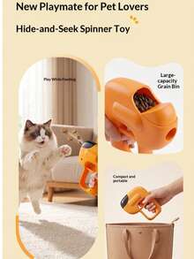 Pistol Mainan Interaktif untuk Kucing dan Anjing! Peluncur Makanan Tekan, Pemberi Makan Lambat Anti-Obesitas + Penghilang Kebosanan, Kapasitas Besar Tanpa Bocor, Menyenangkan untuk Hewan Peliharaan dan Pemiliknya! - MultiWarna - View 7