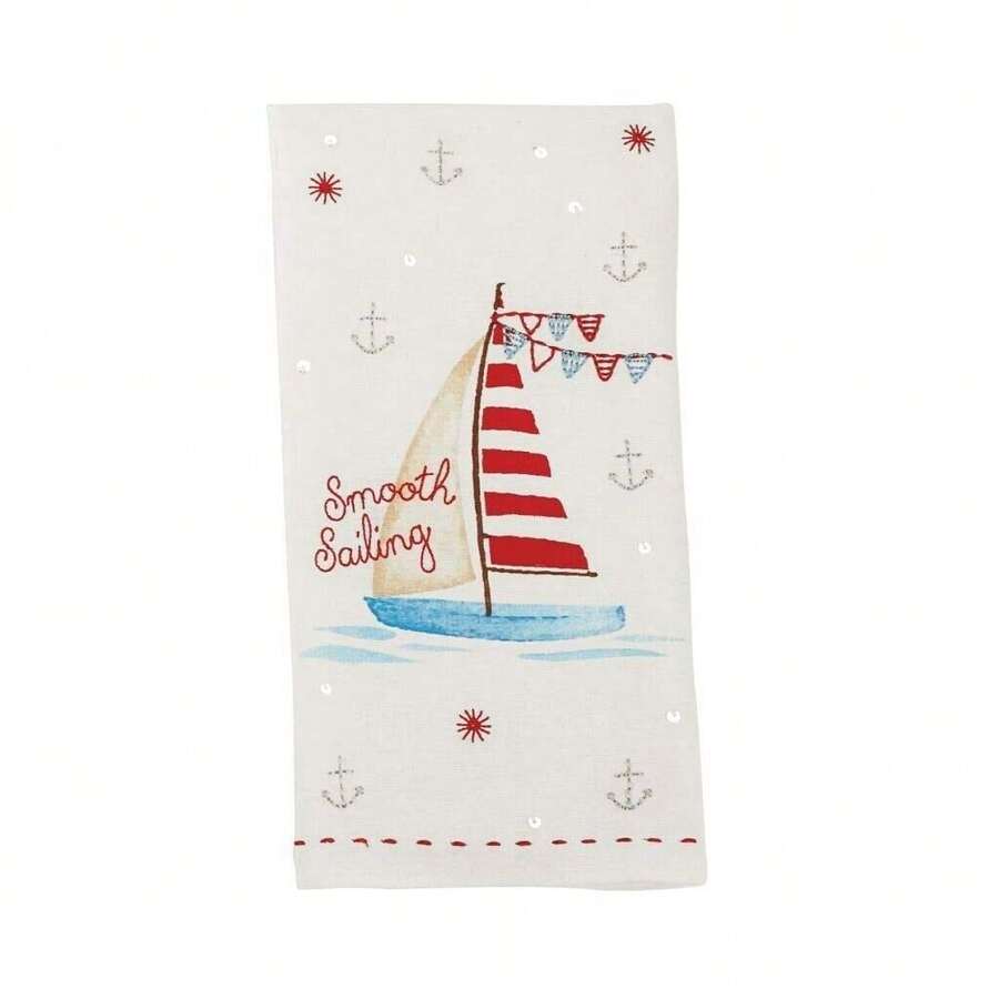 Mud Pie Embroidered Sequin Beach Towel Oversized Sand Free Super Absorbent Lightweight Pool Towel For Travel Sport Swimming Bath Camping Yoga - 彩色 - 查看 1