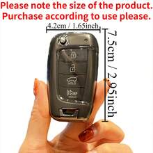 1個汽車鑰匙遙控器保護套，TPU材質，適用於現代 Tucson Sonata Elantra I40 Celesta I35 車型 - A - 查看 10