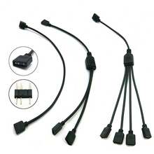 5-24V 3-Pin 4-Pin RGB LED Strip Connector 1-To-1 2 3 4 5 Splitter Extension Cable Compatible With Computer Fan Motherboard AURA RGB LED Strip - 30cm/11.8in - View 9