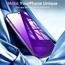 2pcs Anti-Blue Light Ceramic Soft Film Matte Frosted Privacy Screen Protector For IPhone 17 Pro Max [6.9 Inch]. Made Of TPU Soft Film Material, Anti-Drop Anti-Collision, With Anti-Peeping Function, Only Front Viewable Screen Content. - Black - View 2