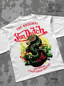 Double-Sided Printing Men's T-Shirt Men's Short-Sleeve T-Shirt 35% Cotton Fabric Soft & Skin-Friendly Unisex Style Gifts For Spring Festival - trắng - Xem 2